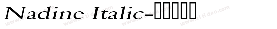 Nadine Italic字体转换